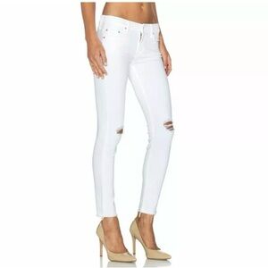 MOTHER Ankle Fray in White (25) - $10